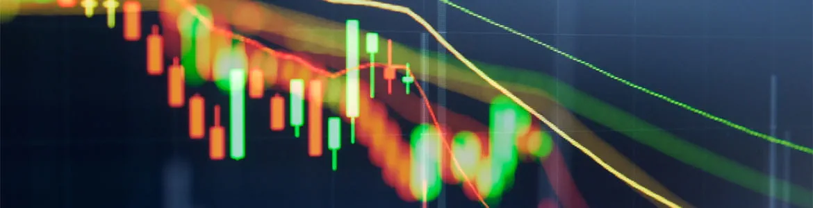 Downtrend 5 Close-up of market chart showing downtrend