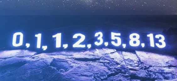 Illustration of the Fibonacci sequence 0,1, 1,2,3,5,8,13 example for a HGM GLOBAL fx trading academy course